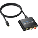 Digital to Analog Audio Converter,192kHz Optical to RCA,Optical to 3.5mm DAC,SPDIF/Toslink