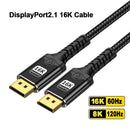 Displayport 2.1 kabel 5m DP80 UHBR20 80Gbps 16/10/8K60H 4K165/144Hz DSC1.2a HDR HDCP2.2 FreeSync G-Sync