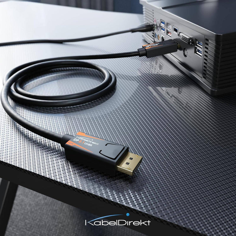 Displayport 2.1 kabel 5m DP80 UHBR20 80Gbps 16/10/8K60H 4K165/144Hz DSC1.2a HDR HDCP2.2 FreeSync G-Sync