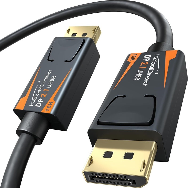 Displayport 2.1 kabel 5m DP80 UHBR20 80Gbps 16/10/8K60H 4K165/144Hz DSC1.2a HDR HDCP2.2 FreeSync G-Sync
