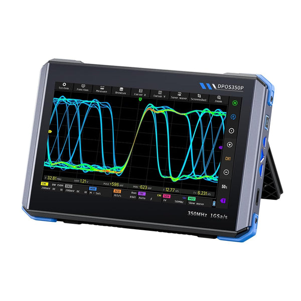 FNIRSI DPOS350P 4-i-1 Tablet Oscilloskop 350MHz, Spektrumanalysator 200KHz - 350MHz, Frekvensresponsanalysator DDS-generator, 2CH