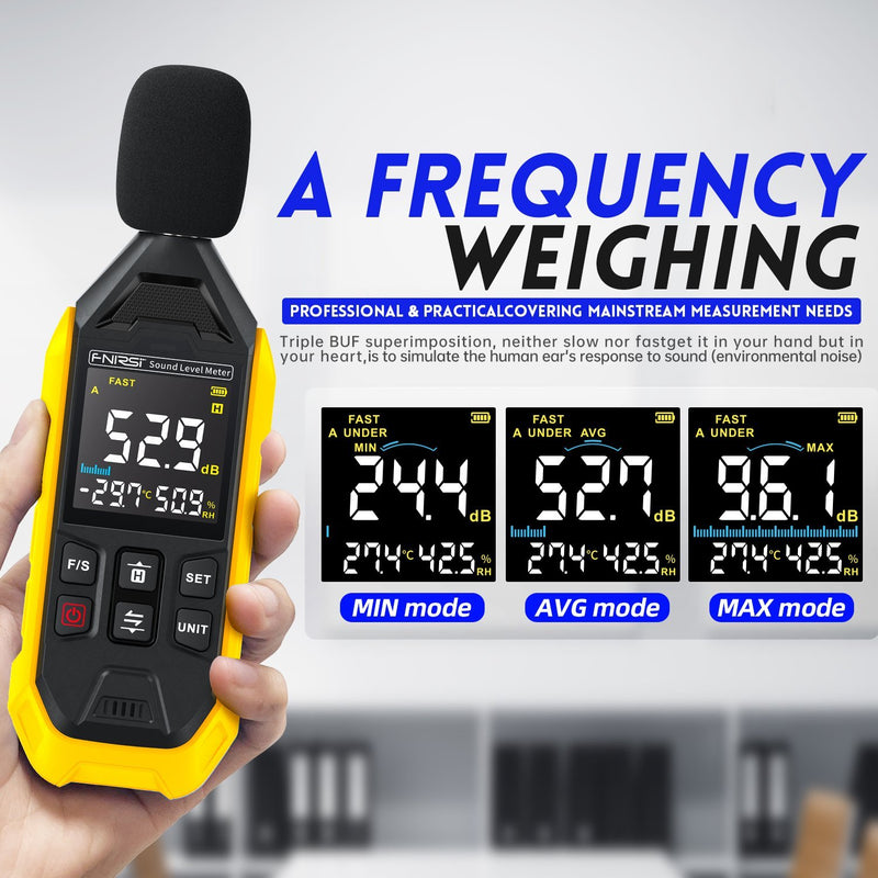 FNIRSI FDM01 Digital Brus- och ljudmätare 30~130dB