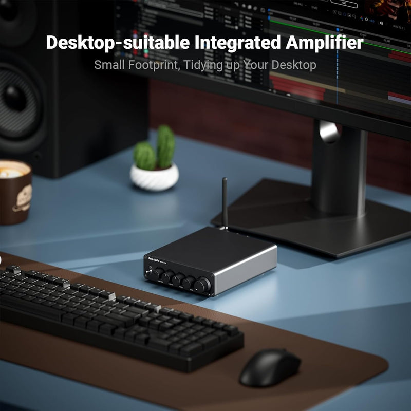 Fosi Audio Hi-Fi Bluetooth 5.0 Stereo Audio Receiver Förstärkare 2.1 Channel Class D Integrated Amp 2X165W