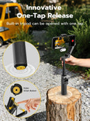 Handhållen 3-axlig anti-skak gimbal-stabilisator för iPhone AI-spårningsmodul med fyllnadsljus Geststyrning och ett-trycks stativfrigöring, Inbyggd förlängningsarm