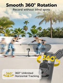 Handhållen 3-axlig anti-skak gimbal-stabilisator för iPhone AI-spårningsmodul med fyllnadsljus Geststyrning och ett-trycks stativfrigöring, Inbyggd förlängningsarm
