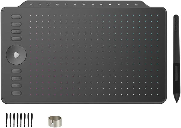 Graphic Tablet 12" with 8 Express Keys & 13 Multimedia Keys Support Mac OS/Windows/Android