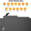 Graphic Tablet 12" with 8 Express Keys & 13 Multimedia Keys Support Mac OS/Windows/Android