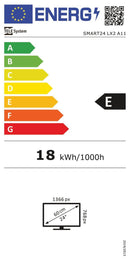 HD Ready Smart TV 24tum 12V DC 100-240V för båt husvagn husbil DVB-T2 DVB-S2 VESA 100x100 PALCO 24SMARTLX1