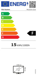 HD TV 19tum 12V DC 100-240V för båt husvagn husbil DVB-T2 DVB-S2 VESA 75x75 PALCO19LS10