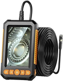 Industrial Endoscope, 10m double lens 4.3" IPS Digital 1080P HD Camera with 8 LED Lights, IP67 Waterproof Snake Camera