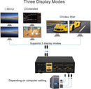 KVM 2x2 DP Switch Dual Monitor Displayport 1.2 4K60Hz 4:4:4 med 2x3.5mm och 4xUSB-A