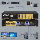 NÖRDIC KVM 2x2 switch Dual MST Monitor Displayport 4K60Hz