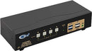 KVM 4x2 HDMI Switch Dual Monitor HDMI2.0 4K60Hz 4:4:4 med 1x3.5mm och 4xUSB-A