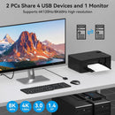 NÖRDIC KVM-switch 2 till 1 DisplayPort till DisplayPort, 8K60Hz/4K120Hz, 4x USB-A