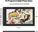 Kamvas 16 2021 Graphics Tablet with Display, 15.6 Inch Full Laminate Screen Pen Display, 10 Programmable Push Buttons, 8192 Levels Battery-Free Pen