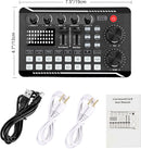 Live Sound Card Audio Mixer, Podcast Audio Interface with DJ Mixer Effects for PS4 PS5 Karaoke Tiktok YouTube Live Streaming Record Gaming