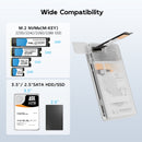 MAIWO 2.5" SATA HDD and SSD & M.2 NVMe Enclosure 10Gbps