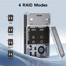 MAIWO Dual Bay RAID Enclosure for M.2 NVMe SATA SSD with Clone RAID 0 RAID 1, USB C 3.2 GEN2x2 20Gbps