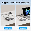 MAIWO Dual Bay RAID Enclosure for M.2 NVMe SATA SSD with Clone RAID 0 RAID 1, USB C 3.2 GEN2x2 20Gbps