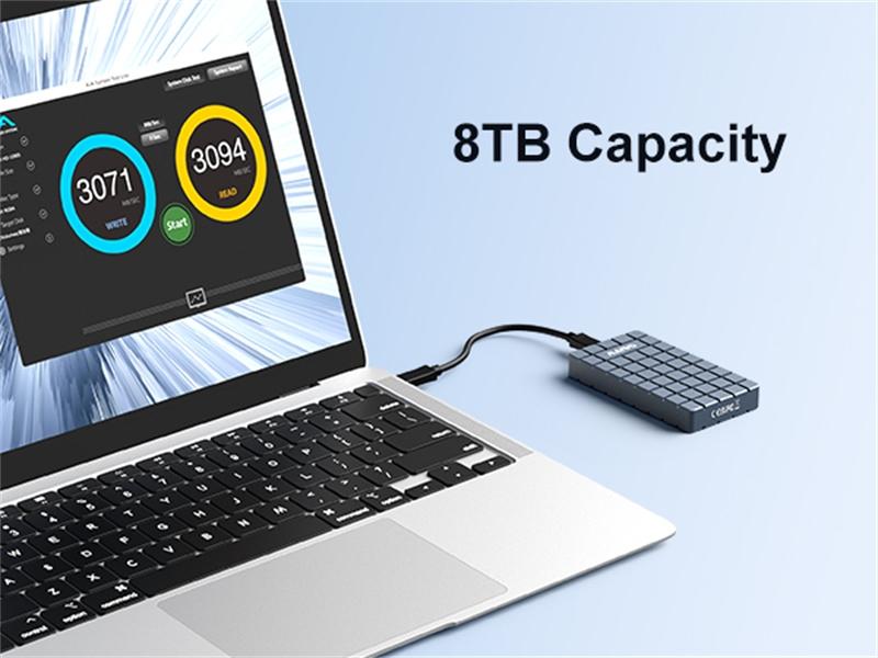 MAIWO USB4.0 NVMe extern kabinett 8TB M och B&M key 2280