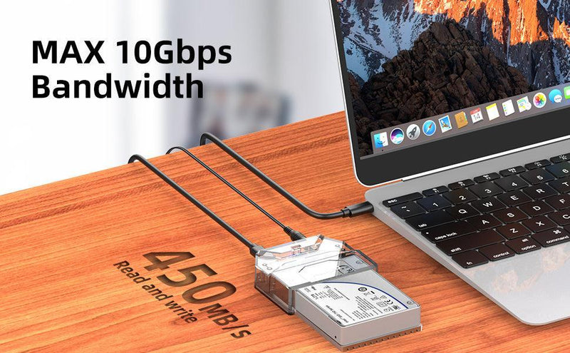 Maiwo K108U Extern kabinett USB-C 3.2 Gen2 10Gbps till 2,5 " U.2 PCIe NVMe SSD