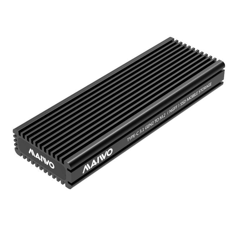 Maiwo K1687P M.2 PCIe NVMe SSD till USB3.2 Gen2 10Gbps USB-C extern lagringskabinett  2230-2242-2260-2280 NGFF M-Key support UASP, TRIM och 6Gbps SATAIII