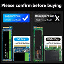 Maiwo K1687P M.2 PCIe NVMe SSD till USB3.2 Gen2 10Gbps USB-C extern lagringskabinett  2230-2242-2260-2280 NGFF M-Key support UASP, TRIM och 6Gbps SATAIII