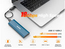 Maiwo K1690 M.2 SATA & NVMe SSD kombo till USB3.2 Gen2 10Gbps extern kabinett skruvlös design aluminium