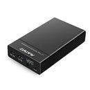 Maiwo K25682 USB 3.2 Gen1 5Gbps extern RAID0, 1, BOD Lagringskabinett 2st 2,5 SATA HDD SSD 7mm, 9,5mm upp till 2 TB, stöd för UASP USB Kabel Typ B- A