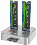 Maiwo K3016CL dockingstation för hårddiskkloning SATA och NVMe SSD 1:1 USB3.2 Gen2 10Gbps M-Key och B+M Key SD Express kortläsare