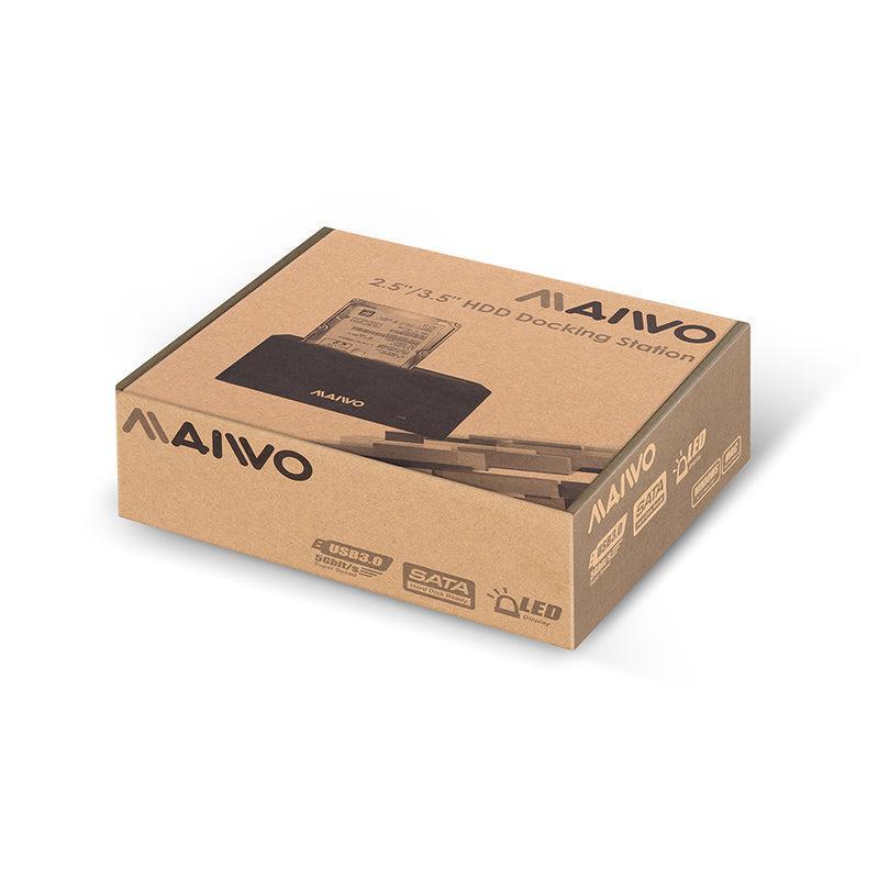 Maiwo K308C USB C 3.2 Gen2 10Gbps Dockningsstation för 1st 2,5 3,5  SATA HDD SSD upp till 14TB  med stöd för UASP, Stöd för SATAIII 6Gbps