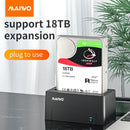 Maiwo K308 USB 3.1 GEN1 5Gbps Dockningsstation för 1st 2,5/3,5" SATA HDD/SSD upp till 14TB med stöd för UASP