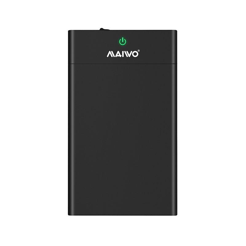 Maiwo K3568A USB 3.2 Gen1 5Gbps extern lagringskabinett för 1st 3,5" SATA HDD upp till 8TB  med stöd för UASP USB Kabel ingår