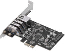 Maiwo KC015 PCI Express x1kort till 3xUSB3.0 5Gbps och 1x Gigabit Ethernet