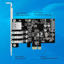 Maiwo KC015 PCI Express x1kort till 3xUSB3.0 5Gbps och 1x Gigabit Ethernet