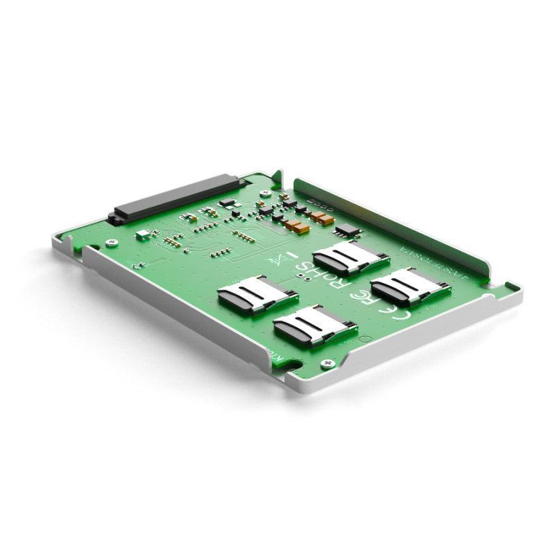 Maiwo KT037B2 Extern kabinett med stöd för 4st Micro SD till SATA med RAID0