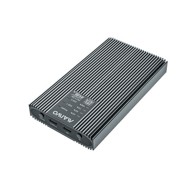 Maiwo extern kabinett för hårddiskkloning M.2 SATA och NVMe SSD USB3.2 10Gbps 1:1 HDD Clone