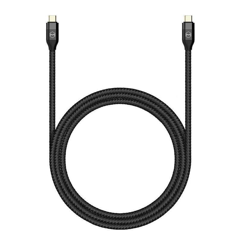 Mcdodo 2m USB3.2 Gen2 SuperSpeed USB 10Gbps USB-C till C nylonflätad kabel med Power Delivery 100W, 4K60Hz video och Emarker