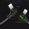 Mcdodo CA-4673 Vinklad Lightning (Non MFI) till vinklad USB A kabel för synkning och snabb laddning, med LED, svart, 1,8m