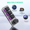 Mini Programmable Mechanical Keyboard with 3 Keys & 1 Control Knob for Macro Shortcuts | PC Setup for Multi-Device Use