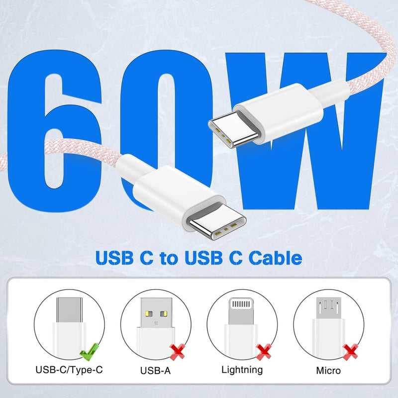 NÖRDIC 0,5m USB 2.0 USB-C till C kabel för iPhone 15/15 Pro/15 Plus/15 Pro Max 3A 480Mbps 60W grön