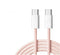 NÖRDIC 0,5m USB 2.0 USB-C till C kabel för iPhone 15/15 Pro/15 Plus/15 Pro Max 3A 480Mbps 60W rosa