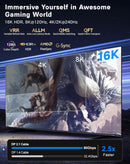 NÖRDIC 0,5m bidirektionell USB-C till DisplayPort 2.1 kabel 16K60Hz 8K240Hz/120Hz 4K240/165/144/60 HDR HDCP2.3