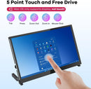 NÖRDIC 10,1" Pekskärm, 1024x600 IPS LCD-panel med kapacitiv touch, HDMI-skärm för Raspberry Pi