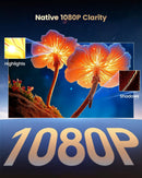 NÖRDIC 1080P Projektor Certifierad för Netflix, Prime Video, Disney+ och YouTube, 300 ANSI lumen, 2.4/5G WiFi 6-stöd för iOS/Android