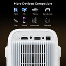 NÖRDIC 1080P Projektor Netflix-certifierad 200 ANSI lumen 2.4/5G WiFi 6 stöd för iOS/Android