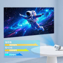 NÖRDIC 1080P Projektor Netflix-certifierad 200 ANSI lumen 2.4/5G WiFi 6 stöd för iOS/Android