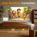 NÖRDIC 1080P Projektor Netflix-certifierad 200 ANSI lumen 2.4/5G WiFi 6 stöd för iOS/Android