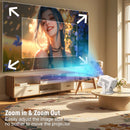 NÖRDIC 1080P Projektor Netflix-certifierad 320 ANSI lumen 2.4/5G WiFi 6 stöd för iOS/Android