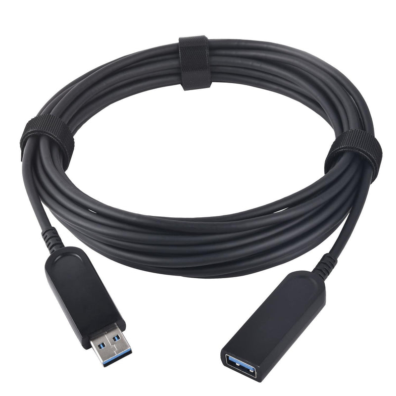 NÖRDIC 10m Aktiv AOC Fiber kabel 10Gbps USB 3.1 A hane till USB3.1 A hona USB 3.1 förlängningskabel